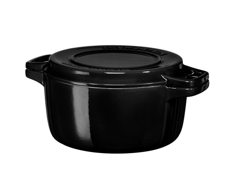 Litinové nádobí Litinový hrnec poklicí 5,7 l, 28 cm, černá